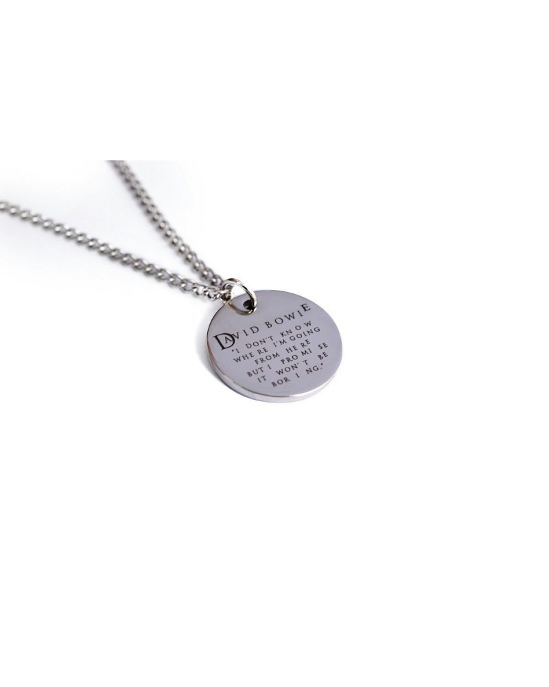 David Bowie "I Don't Know Where I'm Going From Here" Quote Necklace $7.02 Accessories