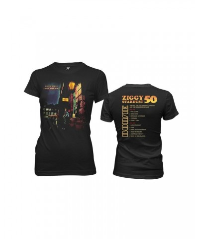 David Bowie Ziggy Stardust 50th Anniversary Tracklist Womens T-shirt $9.90 Shirts