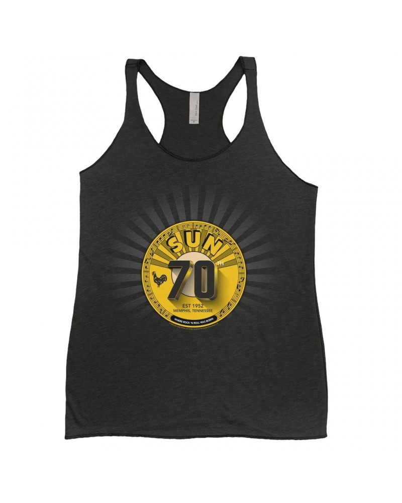 Sun Records Ladies' Tank Top | 70th Anniversary Gold Seal Shirt $11.00 Shirts