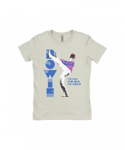 David Bowie Ladies' Boyfriend T-Shirt | The Man Who Sold The World Pastel Design Shirt $8.73 Shirts