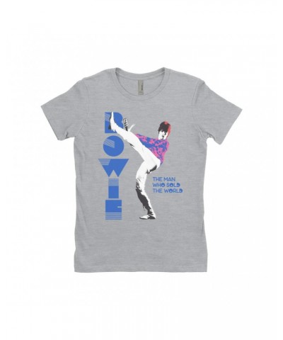 David Bowie Ladies' Boyfriend T-Shirt | The Man Who Sold The World Pastel Design Shirt $8.73 Shirts